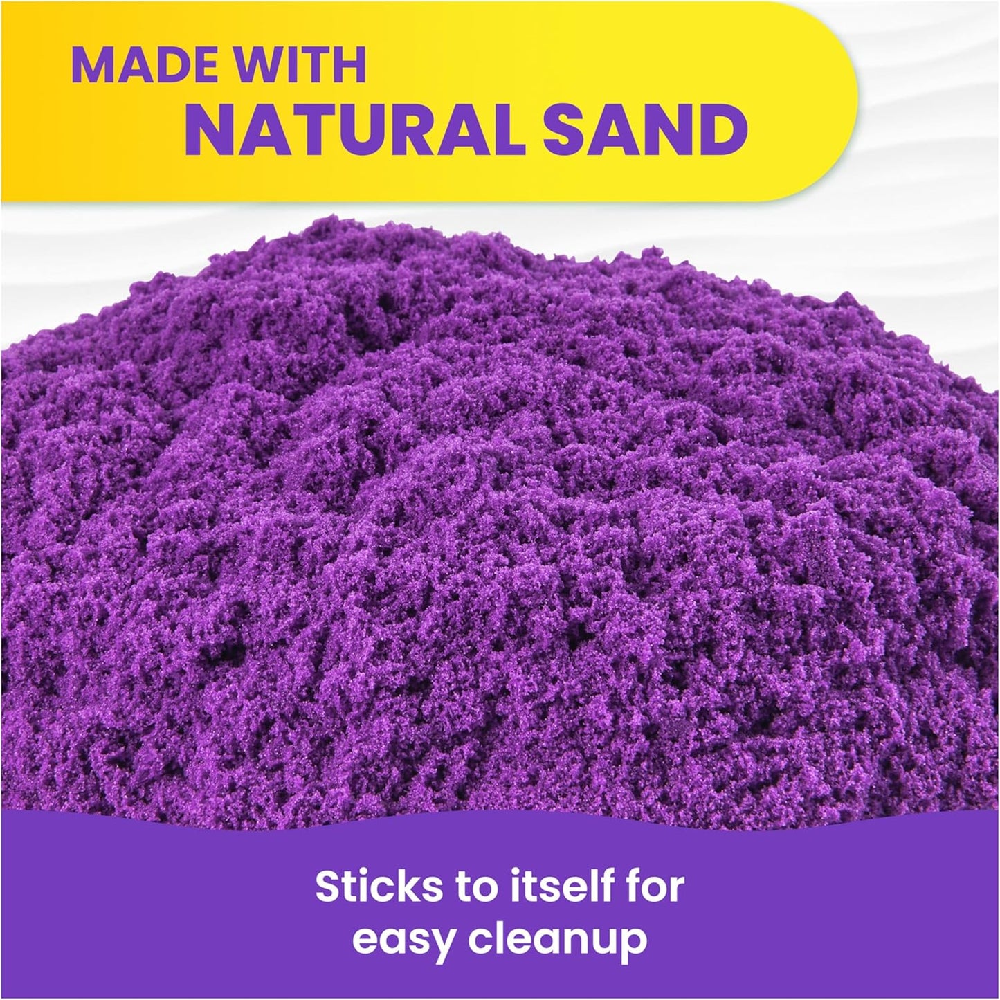 Kinetic Sand, 2.5lbs Purple Play Sand, Amazon Exclusive, Moldable Sensory Toys for Kids, Resealable Bag (Packaging May Vary), for Ages 3 and up