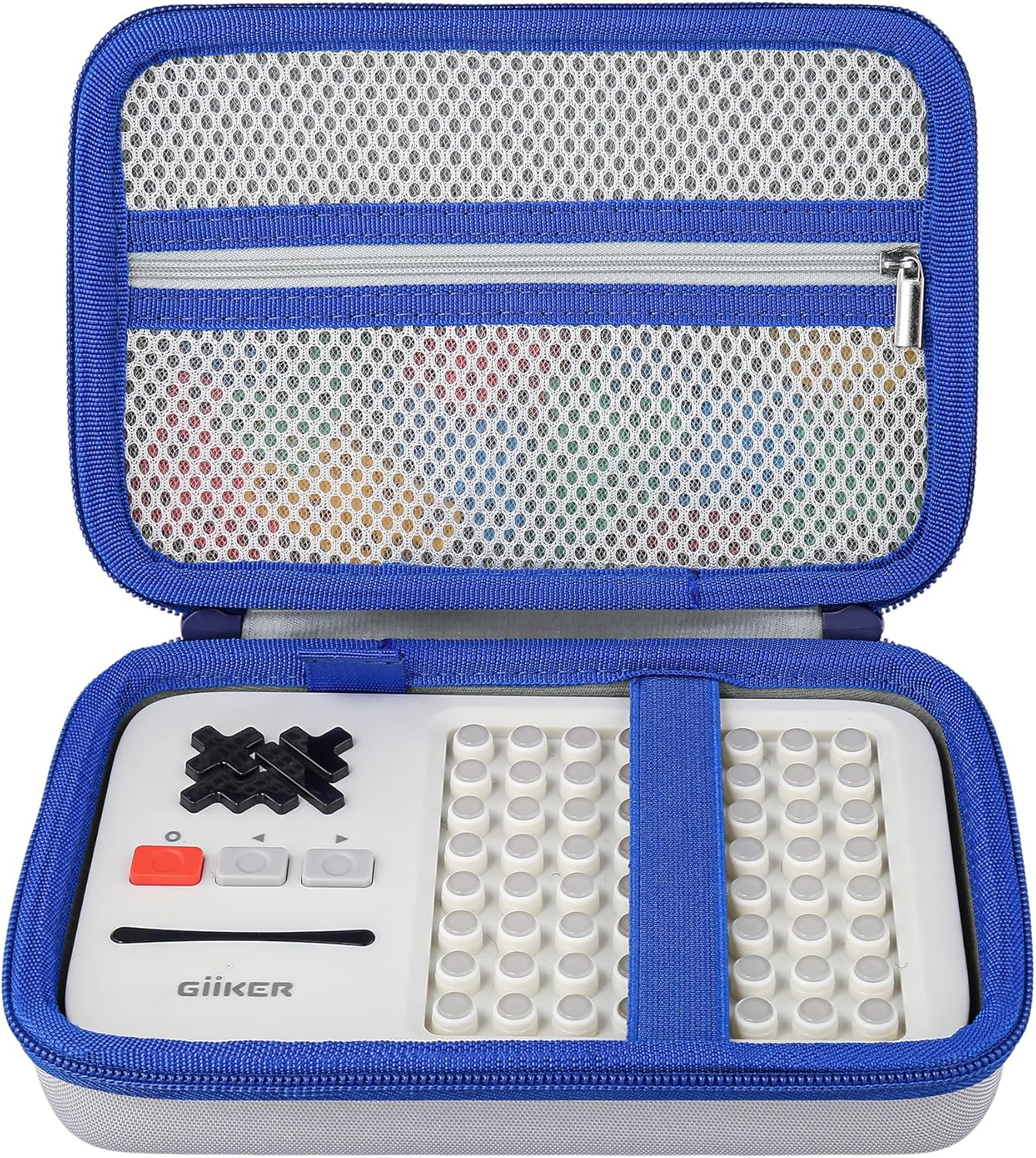 Aenllosi Case Compatible with GiiKER Super Blocks Pattern Matching Puzzle Games, Mesh Pocket for Colored Pieces & Batteries (Case Only)