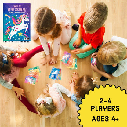 Mudpuppy Wild Unicorn! – Unicorn Version of Classic Kids Crazy 8's Card Game with Cute Illustrations of Unicorns for Children Ages 4 and Up, 2-4 Players