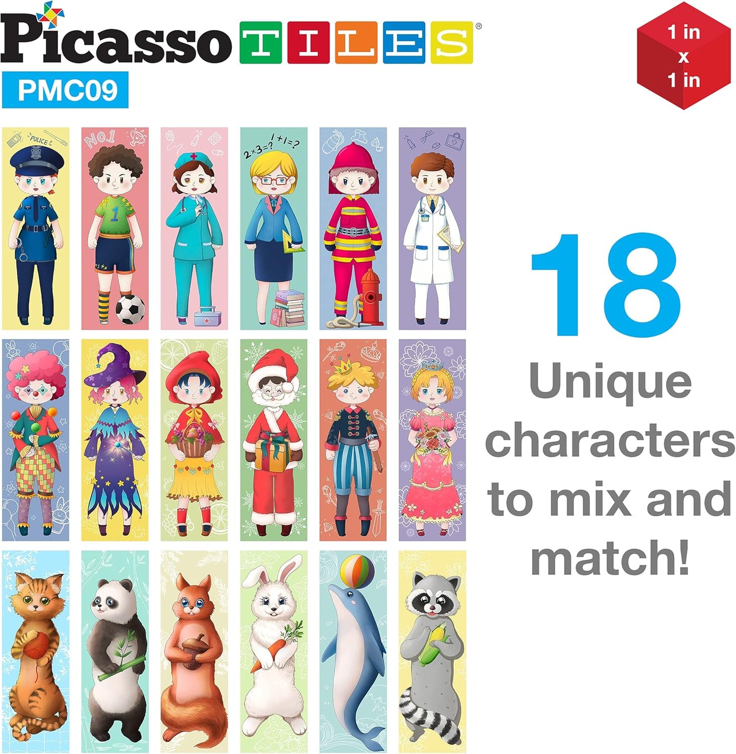 PicassoTiles Magnetic Cube Puzzle 7-in-1 Dinosaur Theme Pattern Magnet Mix Match Building Cubes Toy Set Kids Ages 3 & Up Preschool Children Promote Problem Solving Skills PMC10