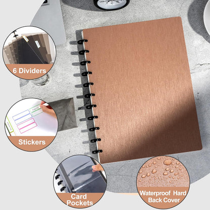 Discbound Notebook Refills for 11 Discs Notebooks 8.6 in x 12 in Letter Size 120 Sheets Multi-Subject Project Lined Pages Customizable Removable Pages(100 GSM) Heavyweight Planing Paper