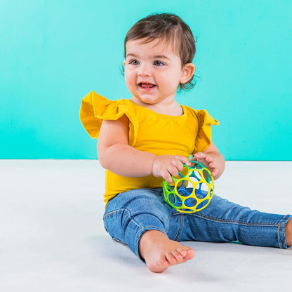 Bright Starts Oball Musical Toy, Jingle & Shake Pal, BPA-Free Easy-Grasp Baby Rattle Toy, Ages Newborn+