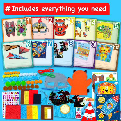 EZCRA Unicorn Craft Kits for Kids Ages 4-8 – 21 Projects in 1 Craft Box for Kids – All Inclusive No Mess Arts and Crafts Kit, Educational Activity Box for Girls