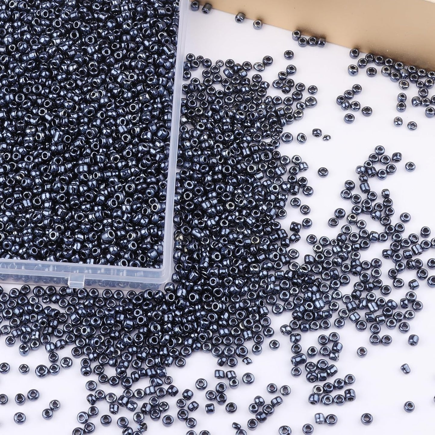 10100 Pcs Size 11/0 Glass Seed Beads, 2 mm Dark Green Small Mini Spacer Loose Pony Beads for Jewelry Making and DIY Crafts - Colors A