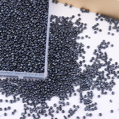 10100 Pcs Size 11/0 Glass Seed Beads, 2 mm Dark Green Small Mini Spacer Loose Pony Beads for Jewelry Making and DIY Crafts - Colors A