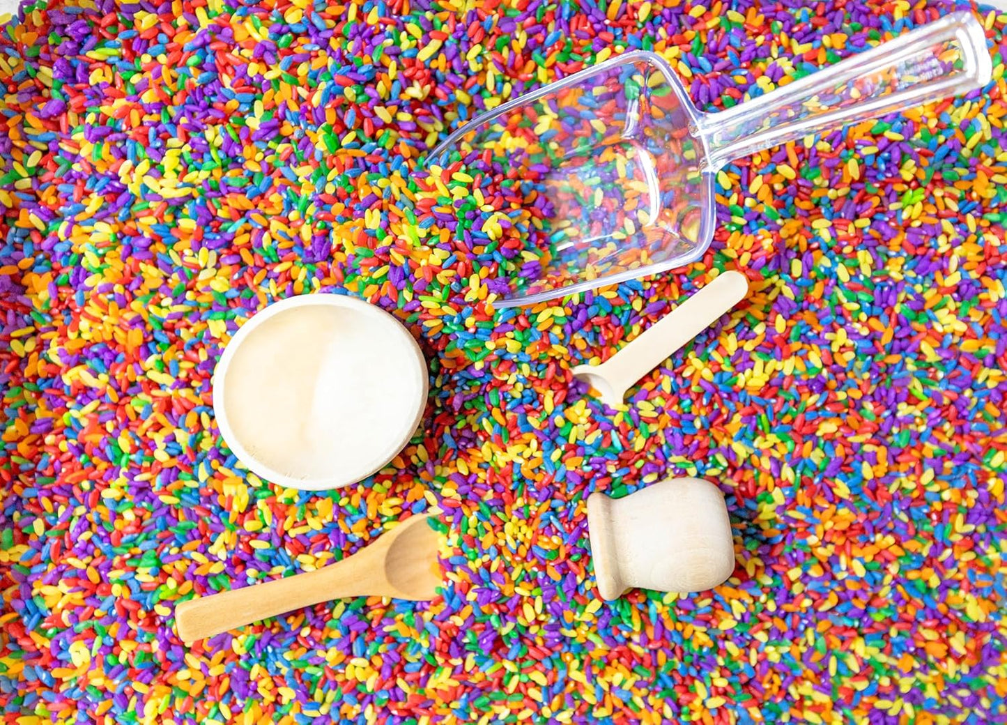 Sensory Rice, Sensory Bin Filler, Sensory Filler, Sensory Bins, 4th of July Toys, Sensory Bin Tools, Sensory Table Filler (4th of July Sensory Rice, 4 Cups)