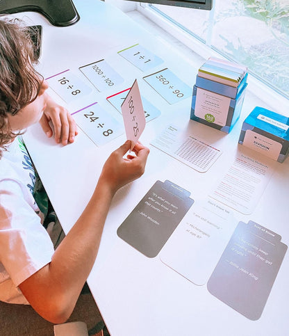 Think Tank Scholar 162 Division Flash Cards Set (Award Winning) All Facts 0-12 for Kids in 2ND, 3RD, 4TH, 5TH, 6TH Grade Class or Homeschool - Learn Math Manipulatives, Games & Charts
