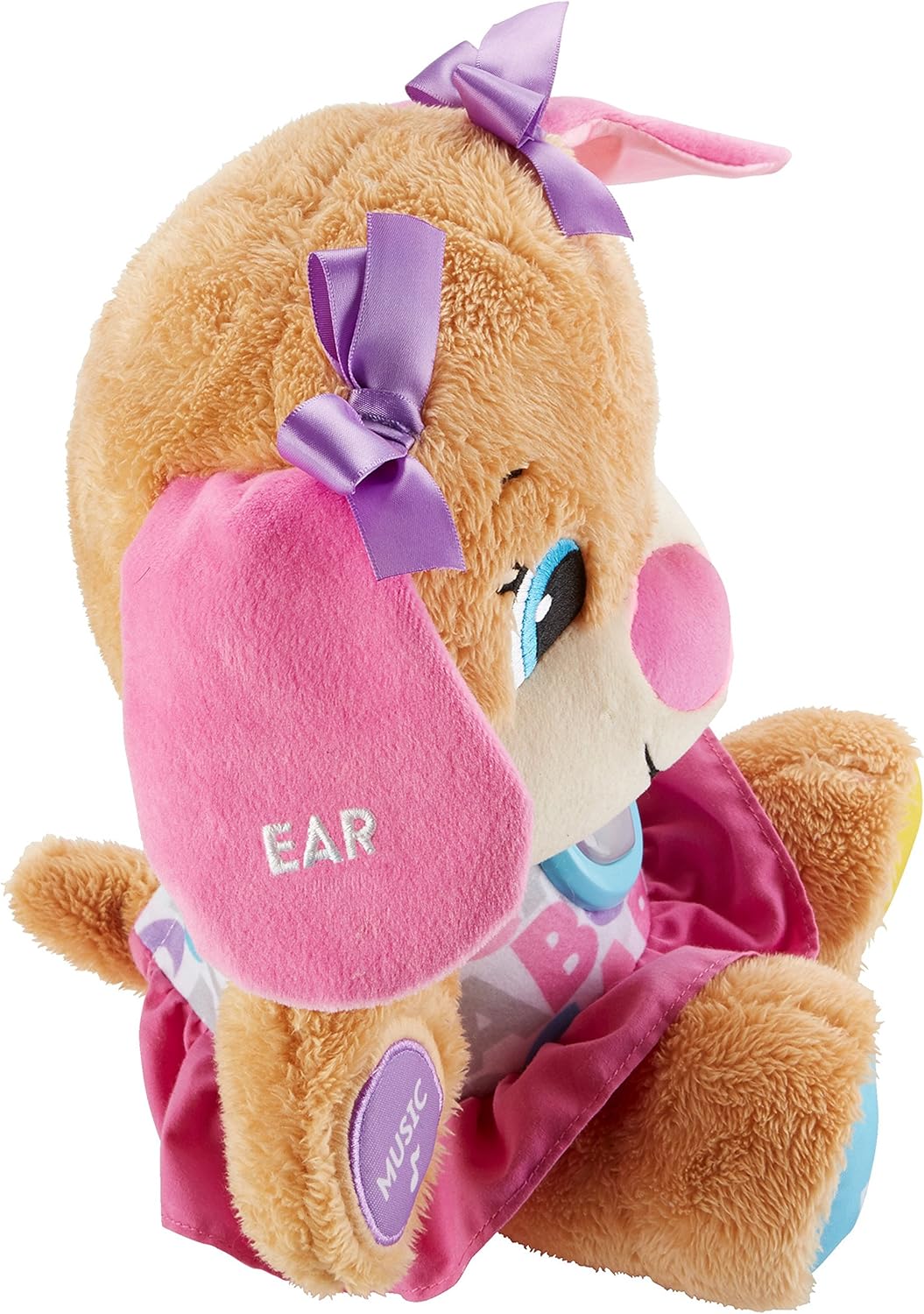 Fisher-Price Baby & Toddler Toy Laugh & Learn Smart Stages Sis Musical Plush with Lights & Phrases for Infants Ages 6+ Months