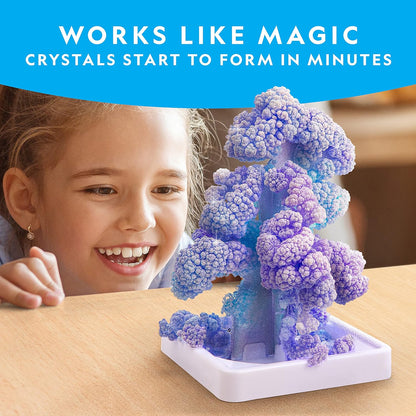NATIONAL GEOGRAPHIC Craft Kits for Kids - Crystal Growing Kit, Grow 6 Crystal Trees in Just 6 Hours, Educational & Magic Chemistry Set – Science Kit for Kids with 10 Amazing Magic Tricks, STEM