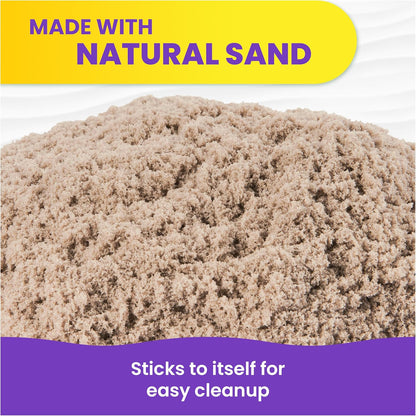 Kinetic Sand, 3.25lbs Beach Play Sand, Amazon Exclusive, Moldable Sensory Toys for Kids, Resealable Bag (Packaging May Vary), for Ages 3 and up