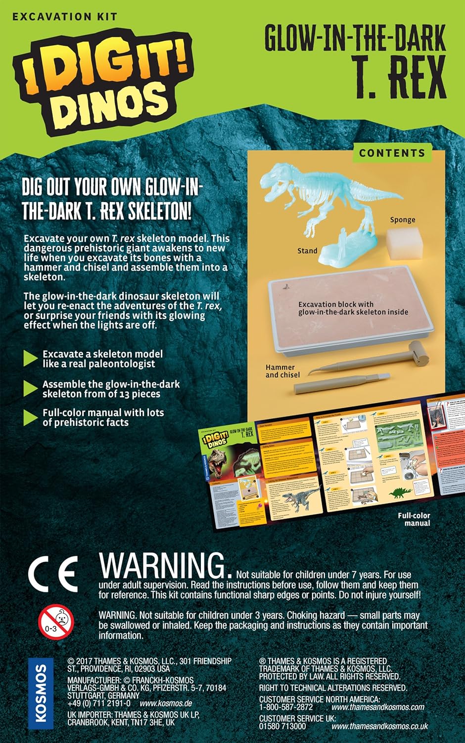 Thames & Kosmos I Dig It! Rocks - Real Minerals Excavation Kit | Science Kit | Dig Up Real Mineral Specimens | Learn About Mineralogy & Geology | 2018 Oppenheim Toy Portfolio Platinum Award Winner