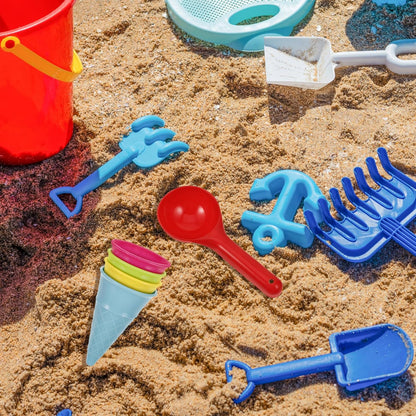 Totority Ice Cream Scoop Toy and Sand Ice Cream Set 5 Pieces Plastic Cones for Kids Outdoor Beach and Sandbox Play