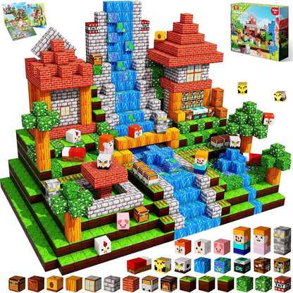 Annexfun Magnetic Blocks - 100PCS Build Magnetic Dark Mechanical Guardian Castle - Magnetics Toys for Montessori Toddler Christmas Birthday Gifts - STEM Sensory Toys for 3 4 5 6 7 8 9 10 Year Old Boys