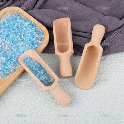 AUEAR, 6 Pack Mini Wooden Scoops Candy Spoons for Tea Coffee Cereal Seasoning Pepper
