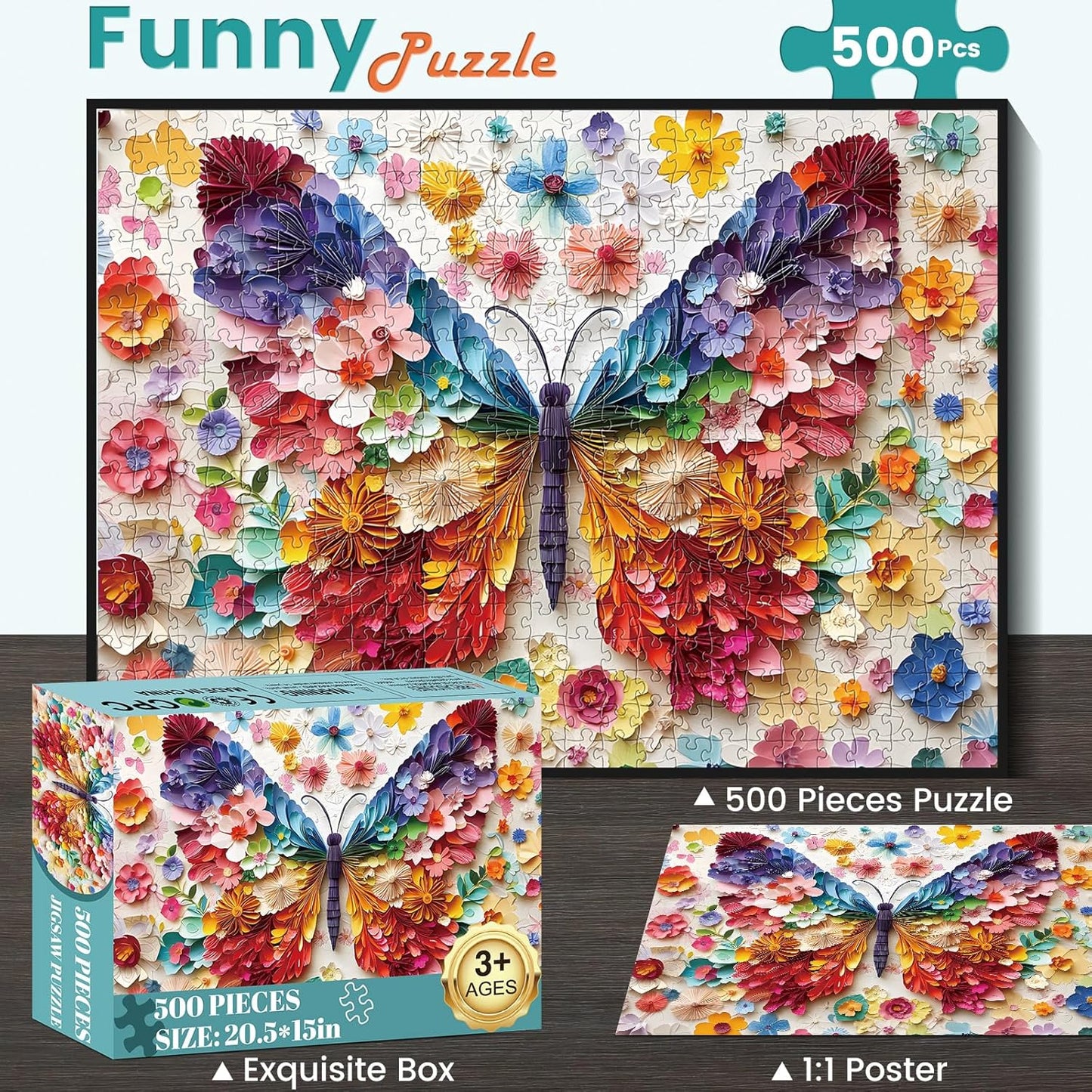 300 Piece Puzzles for Adults,Spring Jigsaw Puzzle for Kids Seniors,Puzzle with Letters on Back,Interlock Perfectly No Dust,Interlock Perfectly No Dust,Challenging Family Activity Game Gifts,20.5*15In