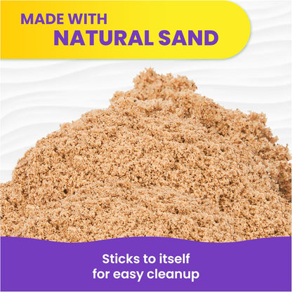 Kinetic Sand, 3.25lbs Beach Play Sand, Amazon Exclusive, Moldable Sensory Toys for Kids, Resealable Bag (Packaging May Vary), for Ages 3 and up
