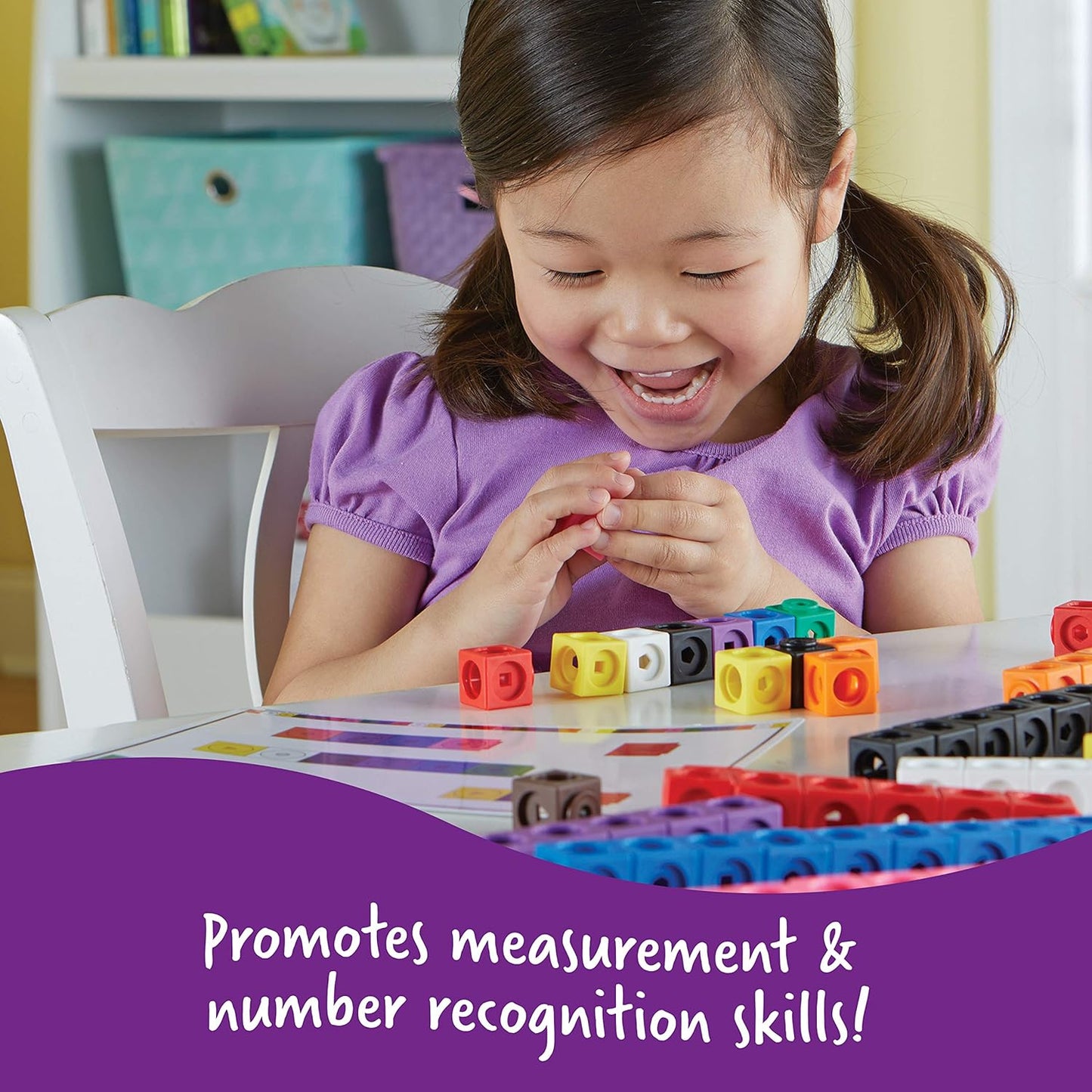 Learning Resources MathLink Cubes Kindergarten Math Activity Set Sea Adventures! - 115 Pieces, Age 5+, STEM Teaching Toys, Kindergartner Games