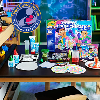 Crayola Color Chemistry Set (50 Experiments), Science Kit for Kids, STEM Toy for Kids, Gift for Boys & Girls, Ages 7, 8, 9