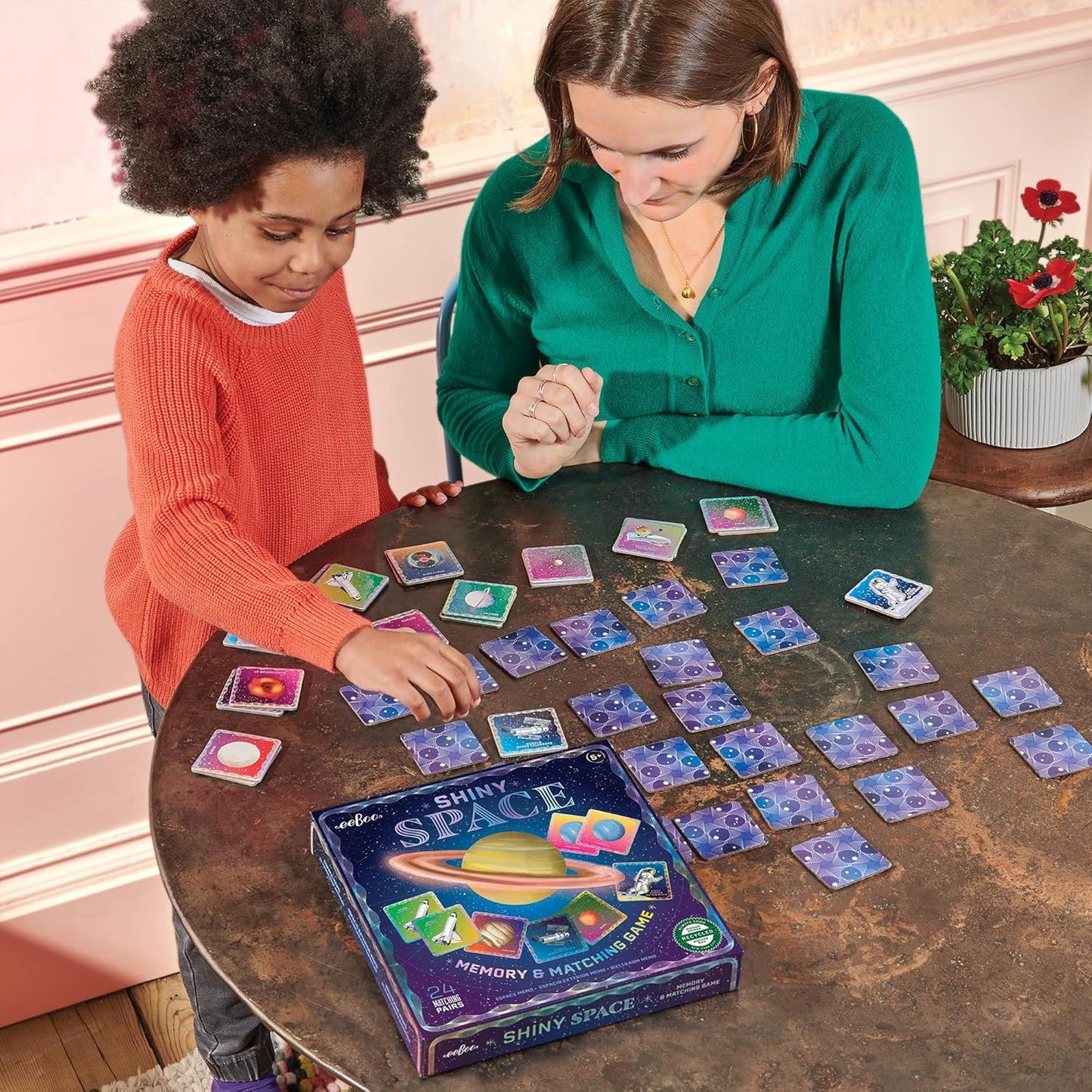 eeBoo: Memory and Matching Game - Life on Earth- 24 Pairs, Develops Recognition, Concentration, Memory & Vocabulary Skills, Age 3+