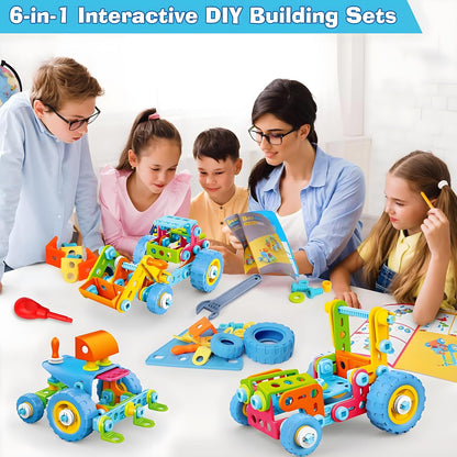 MOONTOY STEM Toys for 3 4 5 6 7 8+ Year Old Boy Birthday Gift, Building Toys for Kid Age 4-8 5-7 6-8 8-12, Preschool Educational Stem Kit Creative Activities for Boys Girls Christmas Idea Gift 118pcs
