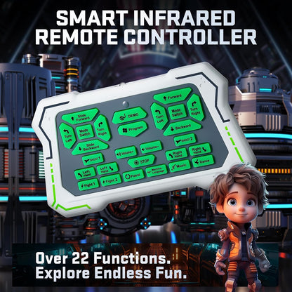 BEZGAR Robot Toys for Kids 3-12 Years Old - Big RC Robot Programmable Dancing with 22 Actions, Remote Control Emo Robots Supporting 78 Changing Expression Christmas Birthday Gift for Boys and Girls