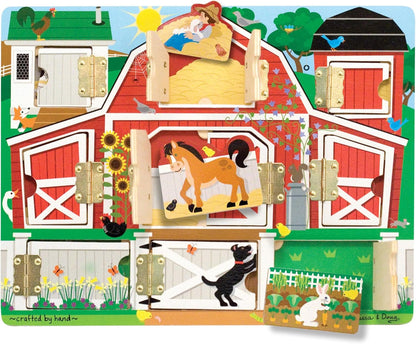 Melissa & Doug Latches Wooden Activity Board - Montessori Busy Board for Preschool Toys, Sensory Toys for Kids, Learning Resources for Ages 3+