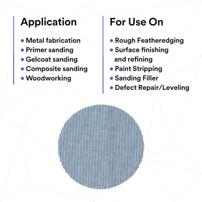3M Xtract Net Disc 310W, 320+, 8 in, Die 800L, Pack of 50 Hook and Loop Sanding Discs, Virtually Dust-Free, Value Option for Metal, Wood, Composites, Stock Removal, and Fine Finishing