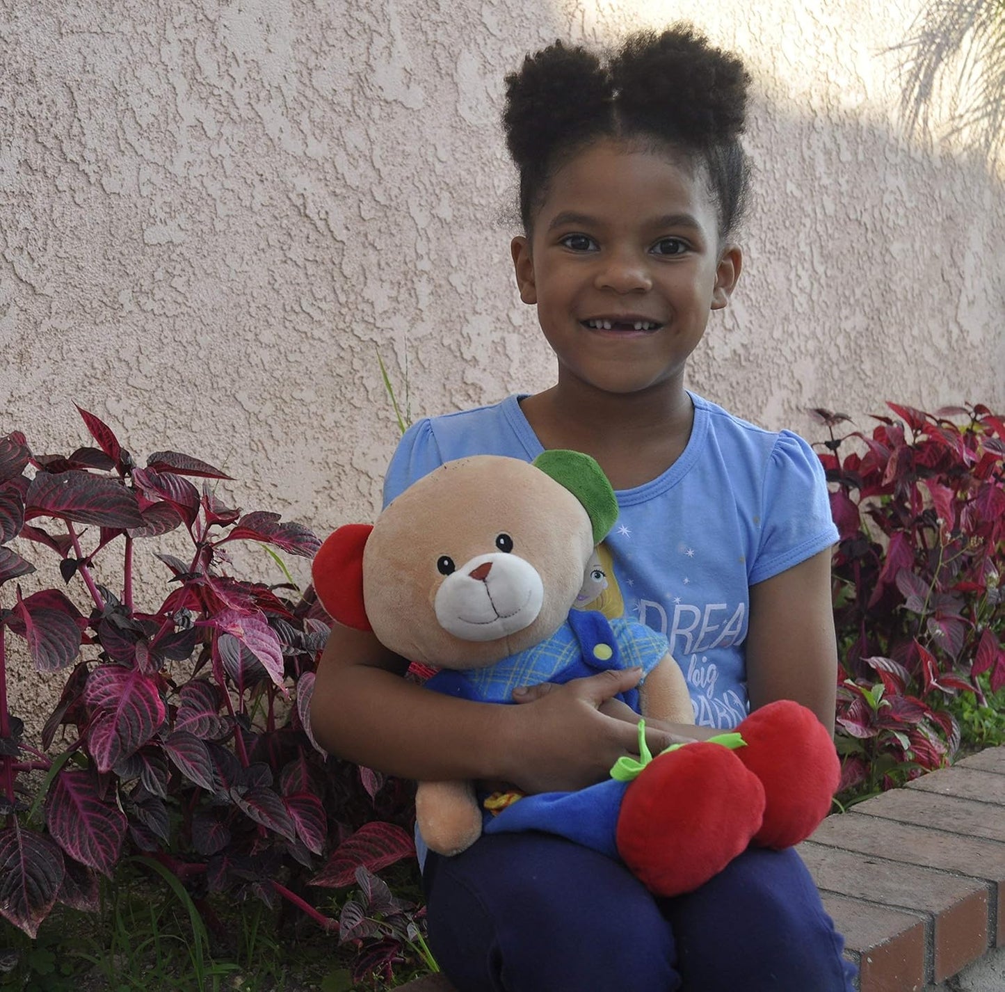Linzy Personalized 16’’ Soft Educational Teddy Bear with Removable Outfit – Plush Learning Toy with Buttons Zippers Snaps for Toddlers Kids – Fine Motor Skills, Problem Solving Practice