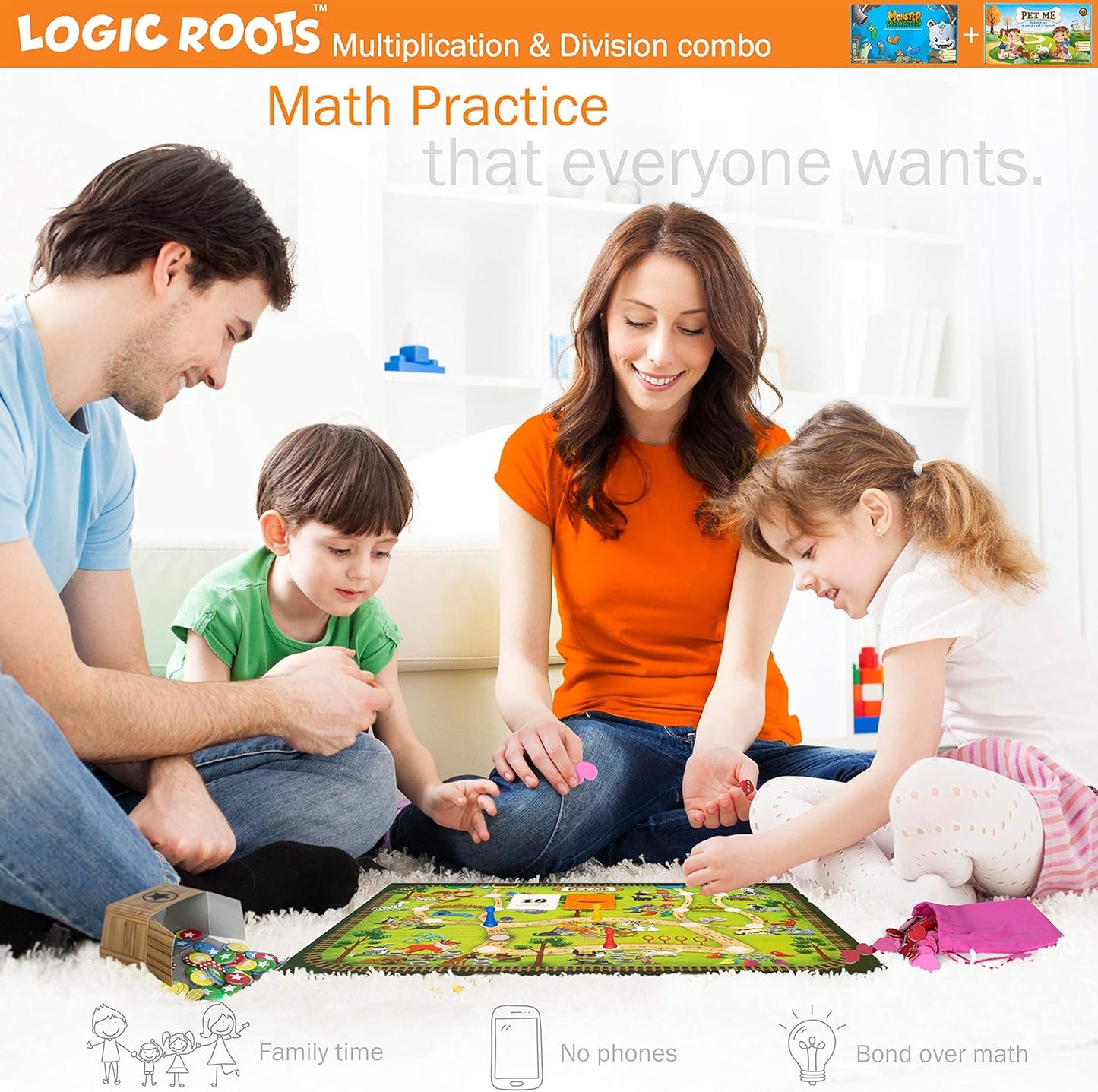 Monster Sock Factory Multiplication and Division Game - Fun Math Board Game for 6-10 Year Olds, Easy to Play STEM Toy for Kids at Home, Learning Gift for Girls & Boys, Grade 1 and Up