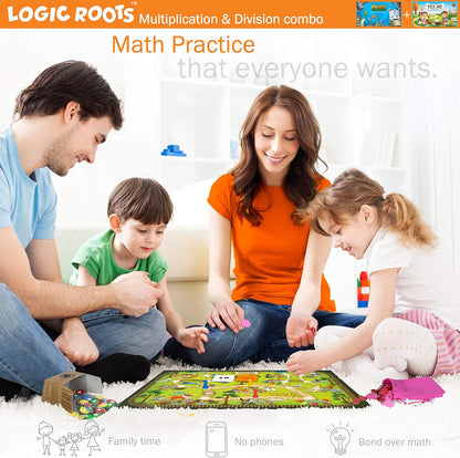 Monster Sock Factory Multiplication and Division Game - Fun Math Board Game for 6-10 Year Olds, Easy to Play STEM Toy for Kids at Home, Learning Gift for Girls & Boys, Grade 1 and Up