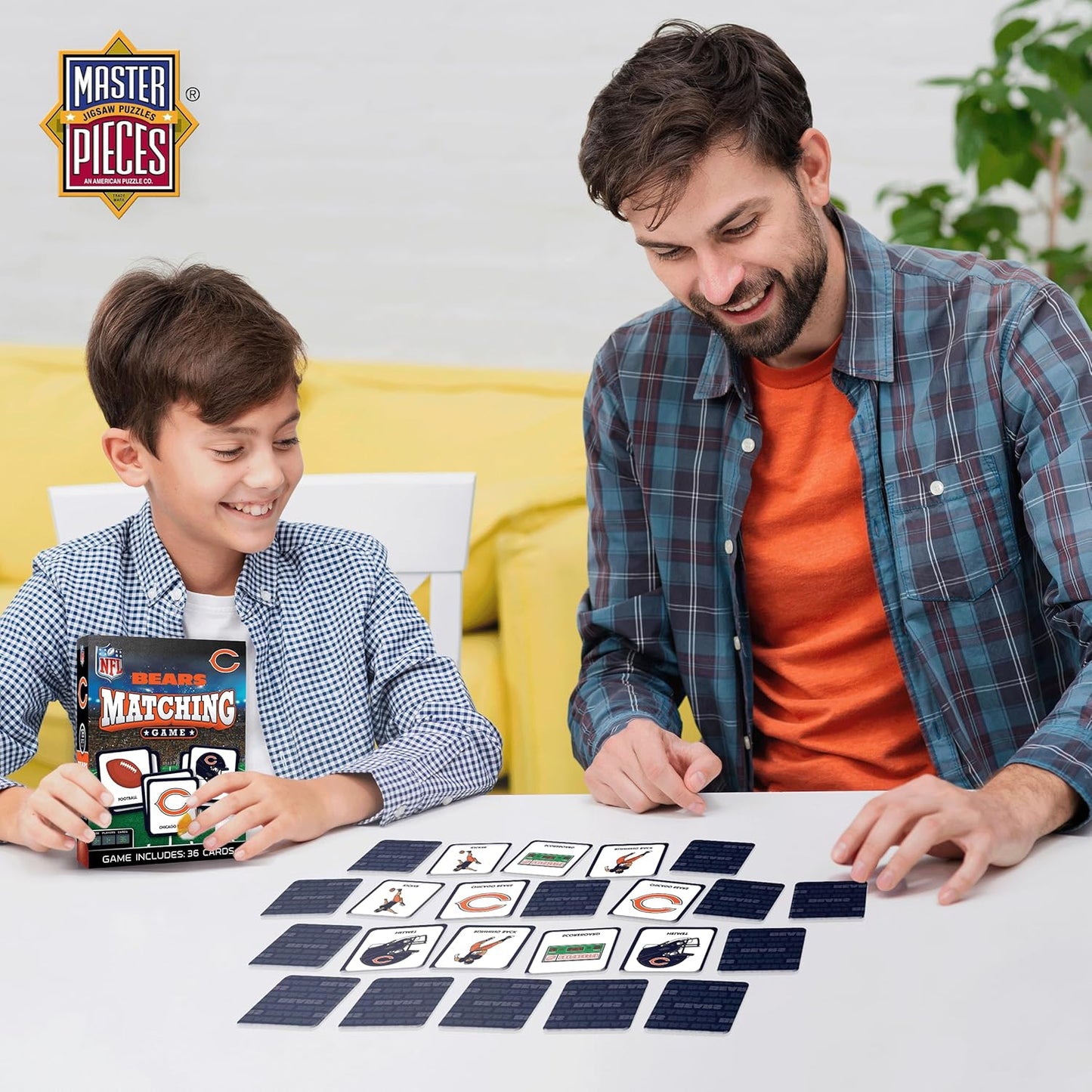 MasterPieces Sports Games - NFL Matching Game - Game for Kids and Family - Laugh and Learn