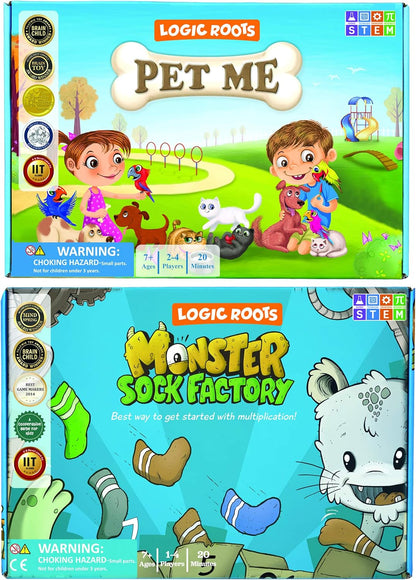 Monster Sock Factory Multiplication and Division Game - Fun Math Board Game for 6-10 Year Olds, Easy to Play STEM Toy for Kids at Home, Learning Gift for Girls & Boys, Grade 1 and Up