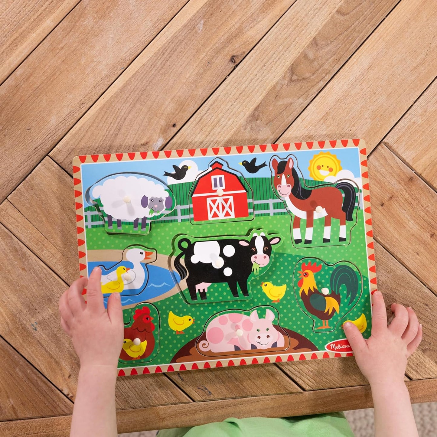 Melissa & Doug Pets Wooden Peg Puzzle (8 pcs)