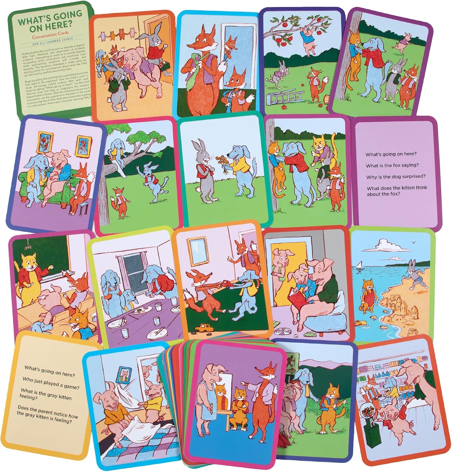eeBoo: What Do I Do - 48 Conversation Flashcards, Develops Empathy Through Friendly Illustrations of Social Situations, Develop Social and Emotional Intelligence, for Ages 3 and up