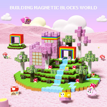 Magnetic Blocks - 150 PCS Magnets Game-Based Building Block for Ages 3,4,5,6,7,8,9,10,11 Kids Birthday Toy Sets Present, Stacking Cubes Construction Gift for Toddlers Boys & Girls, 0.8in