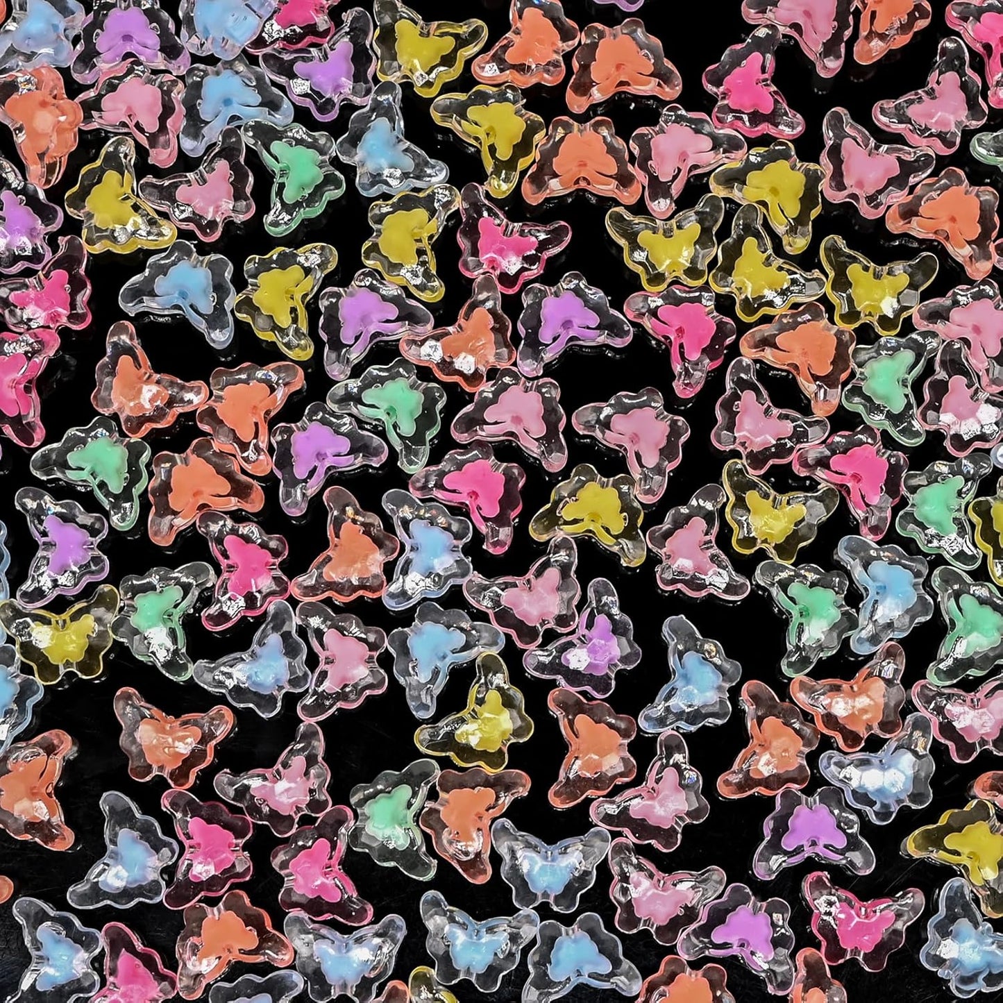 200g+ Candy Bulk Assorted Cute Kandi Beads for Jewelry Making, Bracelet Making Kit, Craft Supplies Charm Beads(Mixed II)