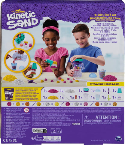 Kinetic Sand, Smoothie Mixer Playset with 14 oz Play Sand, Tools & Popsicle Mold, Play Food Toy, Arts and Crafts Kids Toys for Girls & Boys Ages 5 and up