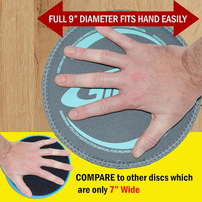 Gliding Discs for Working Out - Exercise Sliders for Carpet & Hardwood Floors 1 Pair, Authentic Workout Sliders Disc for Full Body Resistance Workout, Includes 4 Streaming Video Workouts