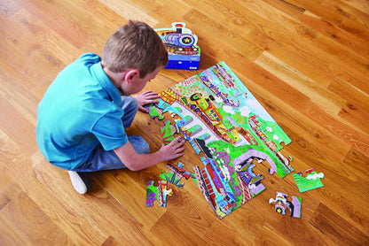 Crocodile Creek 36-Piece Jigsaw Floor Puzzle - Shark Reef - for Kids Ages 3-5 - Heavy-Duty Shaped Box for Storage - 24" W x 18" H Finished