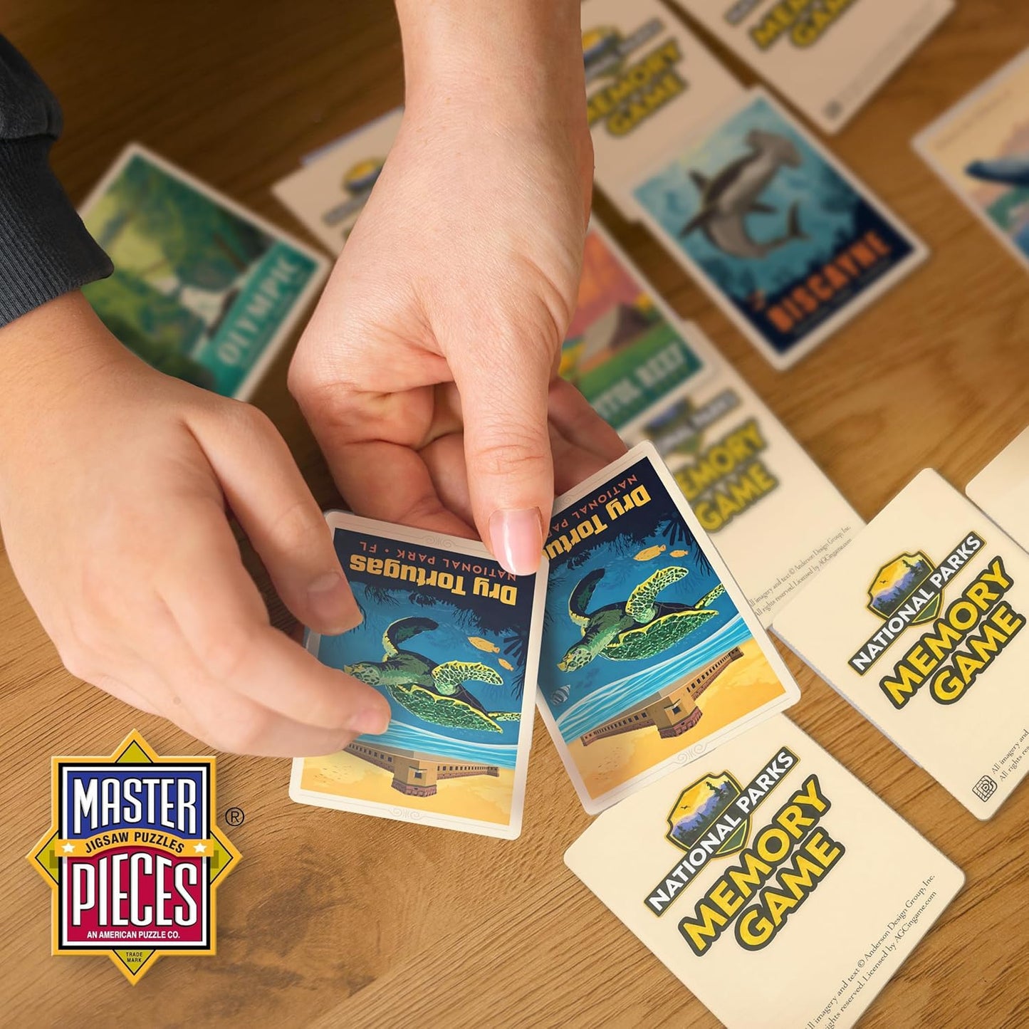 Masterpieces National Parks Memory Game - Fun Family Entertainment for Kids and Adults - Educational, Engaging, and Perfect for Game Night, Classroom Activities, and Interactive Play for All Ages