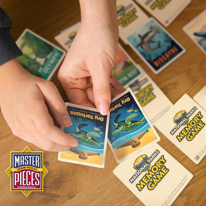 Masterpieces National Parks Memory Game - Fun Family Entertainment for Kids and Adults - Educational, Engaging, and Perfect for Game Night, Classroom Activities, and Interactive Play for All Ages
