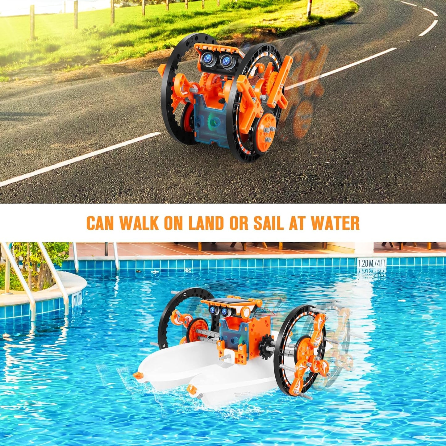 STEM 13-in-1 Education Solar Power Robots Toys for Boys Age 8+, Educational Toy DIY Science Kits for Kids, Building Experiment Robotics Set Birthday Gifts for 8+ Years Old Boys and Girls