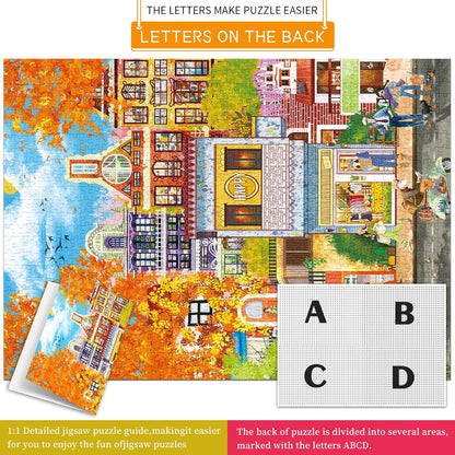 Puzzles for Adults 1000 Pieces,Seaview Campground Jigsaw Puzzle with 1:1 HD Poster, Perfect Interlocking No Dust, Stress Relief Ideal Gift for Family Games