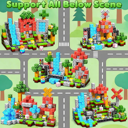 Magnetic Blocks Toys for Kids, 100 PCS Building Blocks Cubes, Stacking Magnetic Tiles Toys for Kids Toddlers Boys Girls Ages 3 4 5 6 7 8-12 Birthday Gifts Party Supplies (Underworld)