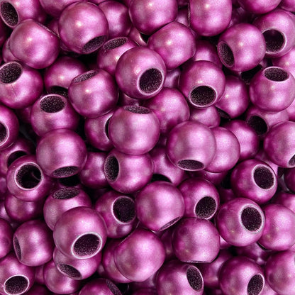 300 Acrylic Large Hole Beads for Crafts and for Hair 10mm x 12mm Acrylic Barrel Beads with 5.7mm Large Hole, Glossy Primary Assortment