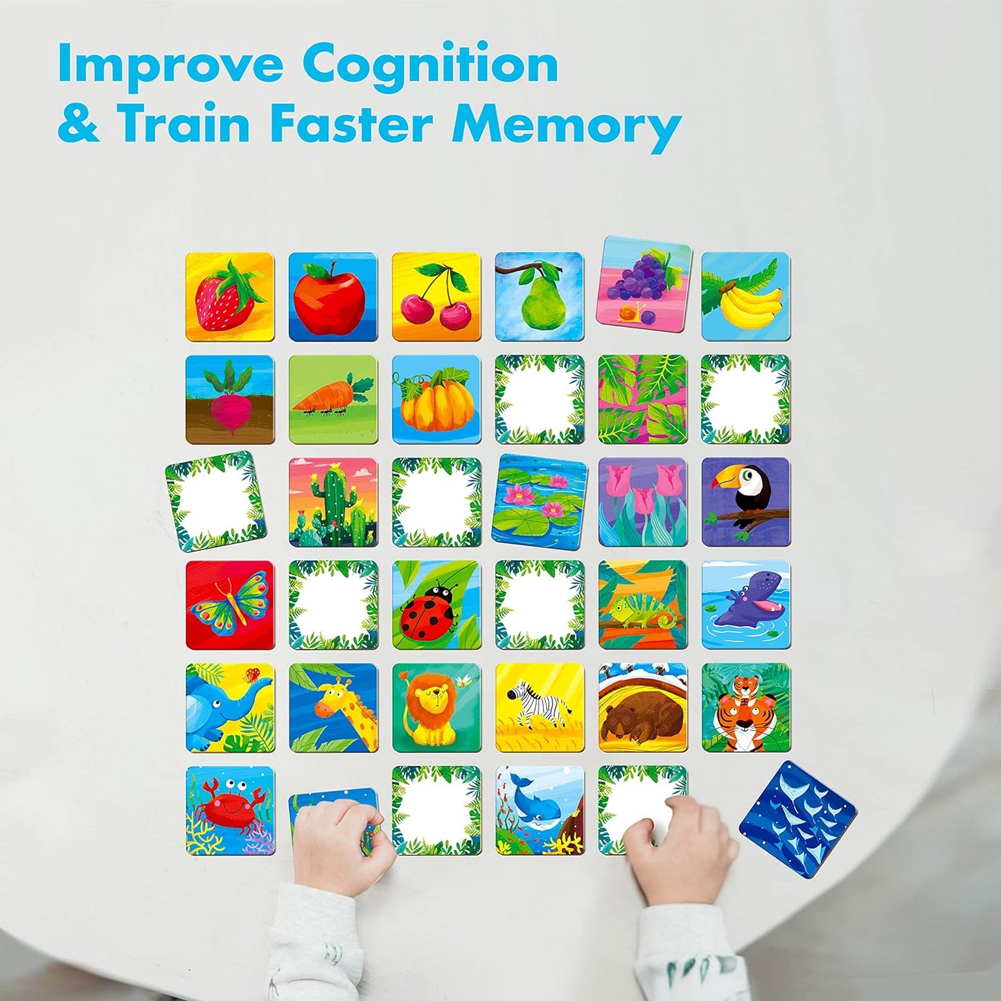 Memory Matching Game, 72 PCS Sight Words Matching Cards for Kids, 36 Pairs Memory Cards, Educational Toy for Children to Learn Sight Words 5+ Years Old