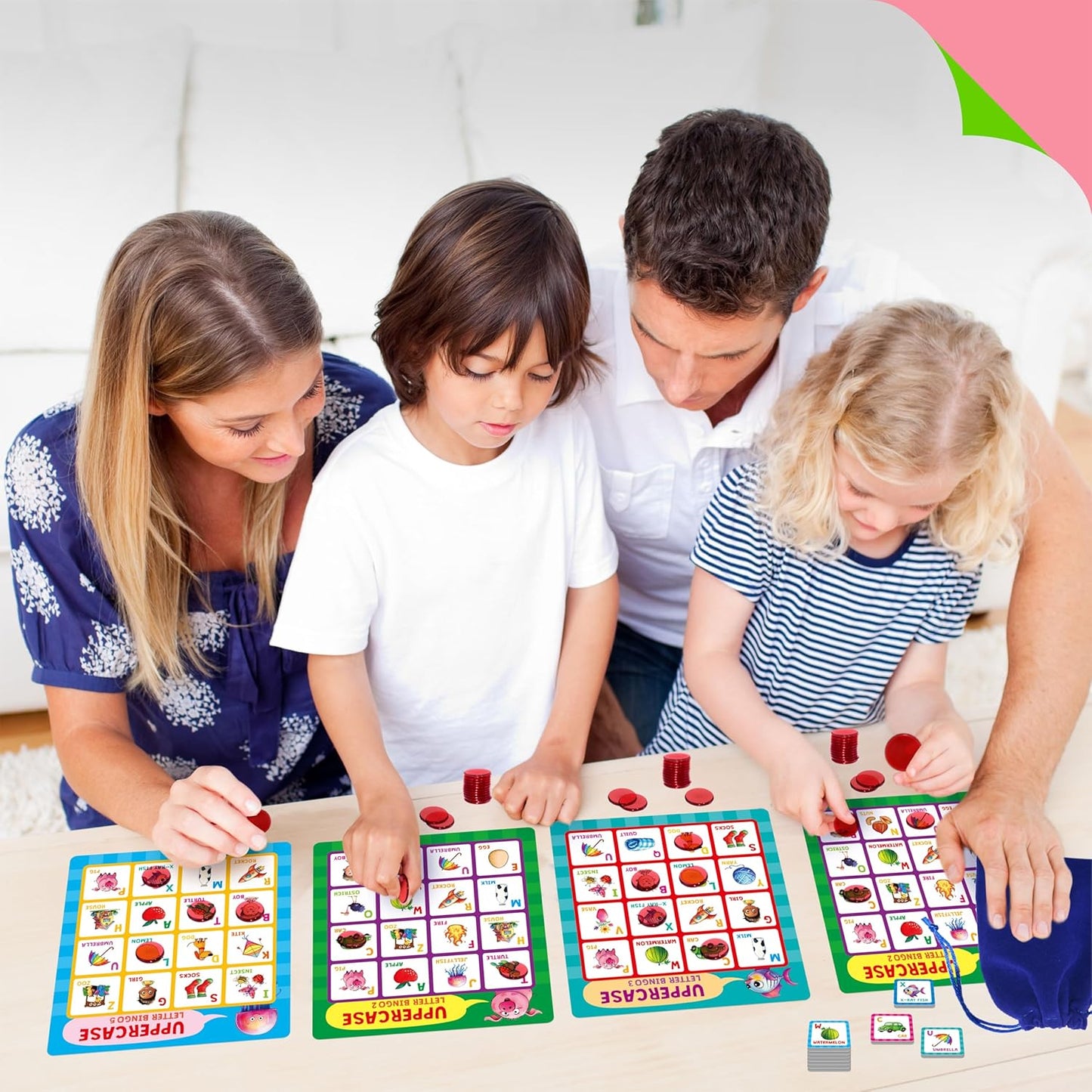 SpriteGru Multiplication & Division Bingo Game, 480 Math Problems, 2 Educational Math Board Game for Kindergarten and Preschool Kids 4-8, Perfect for Classroom & At Home (Up to 25 Players)