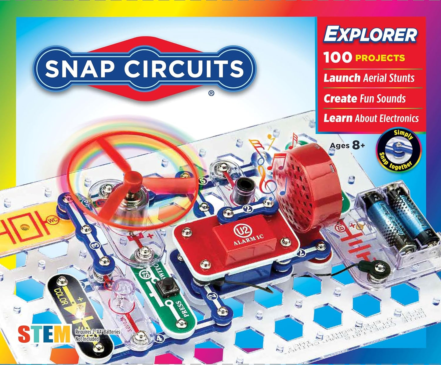 Snap Circuits Classic SC-300 Electronics Exploration Kit | Over 300 Projects | Full Color Manual Parts | STEM Educational Toy for Kids 8+ 2.3 x 13.6 x 19.3 inches