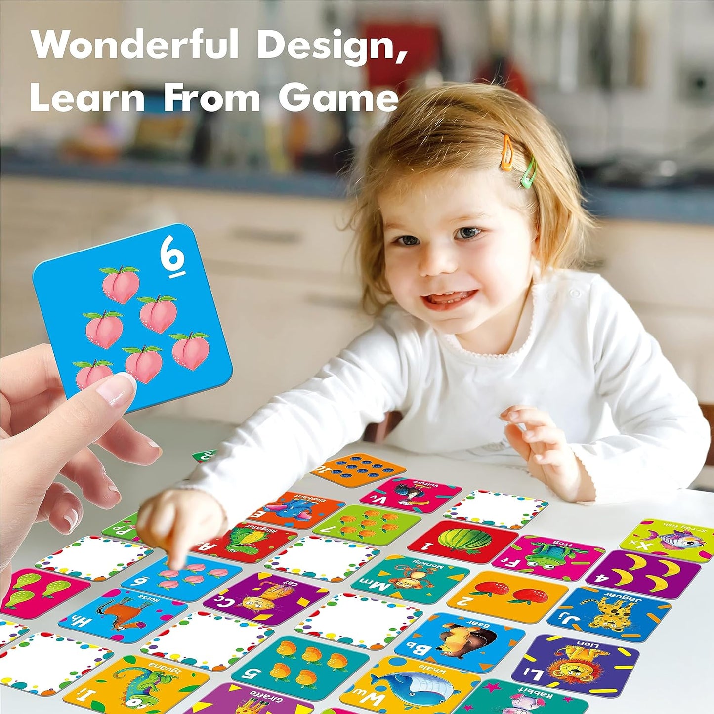 Hebayy 72 PCS Memory Matching Game, Real Animal Matching Cards for Toddlers 36 Pairs Memory Cards for Preschool 4 5 6 Years Old