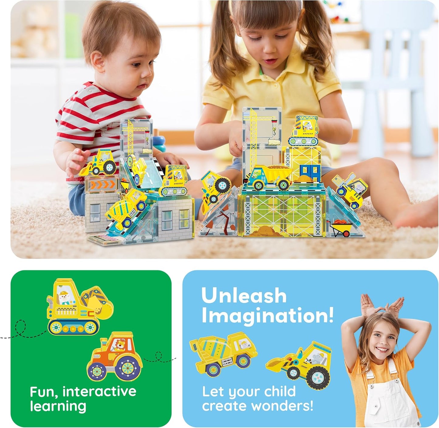 PicassoTiles Magnet Tiles Magnetic Building Blocks Aquarium Marine Animal Theme Set with 8 Character Action Figures Shark Crab Turtle STEM Toys Construction Preschool Toddlers Kids Boys Girls 3+ PTQ15